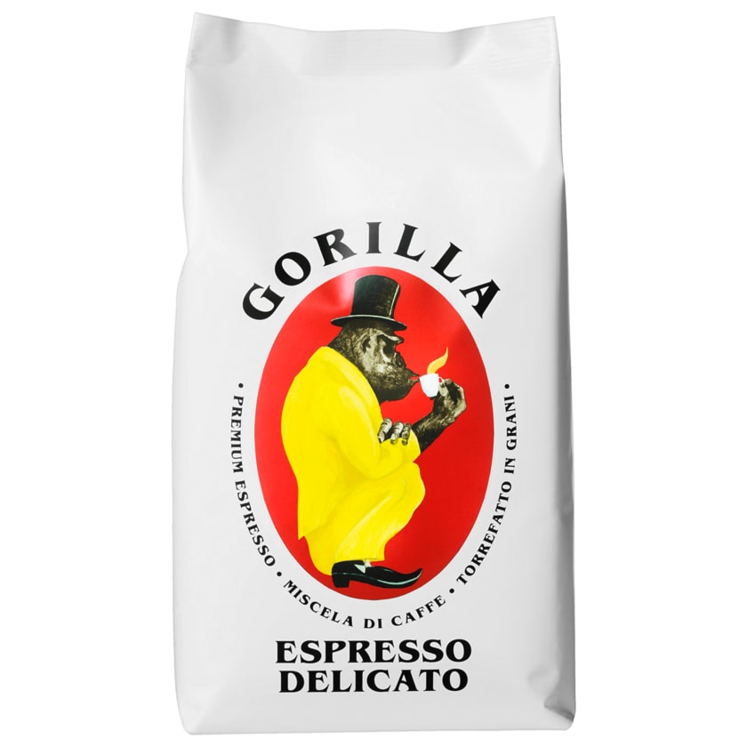 Gorilla Kaffee Espresso Delicato ganze Bohne 1kg